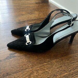 BCBG Kitten heels Suede Slingback heels Sz 7.5